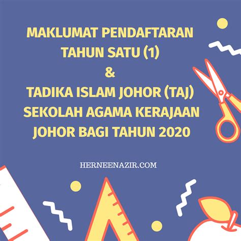 Merancang , menyelaras dan memantau institusi pendidikan agama negeri. Maklumat Pendaftaran Tahun Satu (1) & Tadika Islam Johor ...