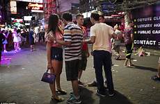 thailand pattaya bar ladyboy thai red light girls sex price girl street walking men district people go city bars bangkok