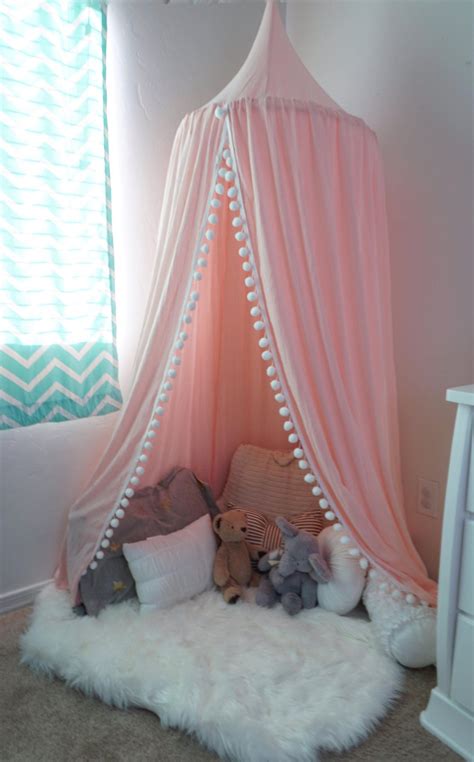 But, when you start searching for a canopy. Pompom Play canopy in blush pink cotton / hanging tent/bed ...