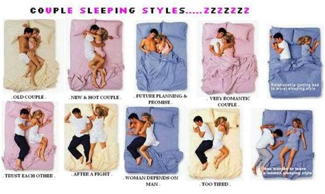We embody the suppression of emotion, not the expression of it. Couple Sleeping Styles... ZZZzzzzzz | Sally's Thoughts