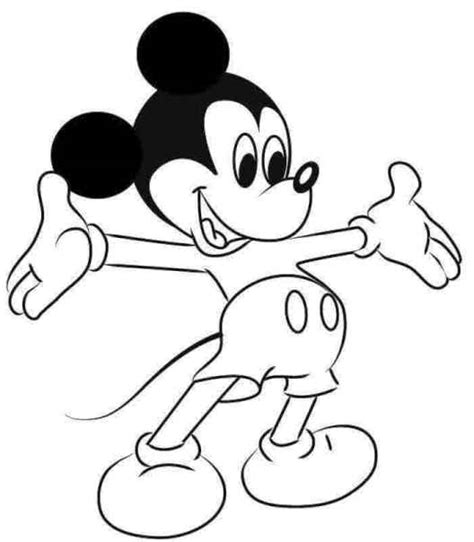 Les coloriages vous sont presentes en ordre alphabetique dans le menu a votre gauche. Mickey Mouse Gambar Kartun Hitam Putih Untuk Mewarnai ...