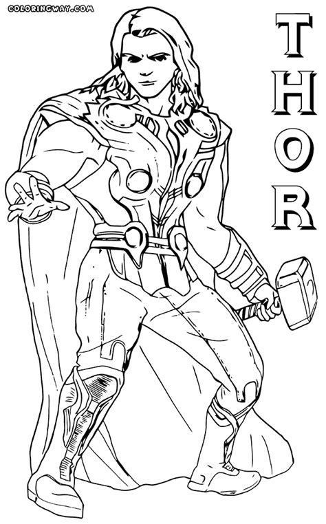 These disney coloring pdf pages are great party activities too. Mjolnir Coloring Pages