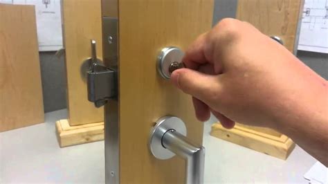 How to install the door lock: FSB Sliding door lock with lever and key - YouTube