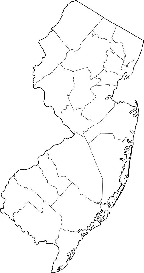 ▫ includes source citations from research. New jersey county map printable