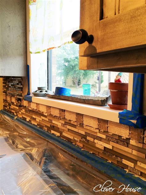 Diy kitchen backsplash pictures for your inspiration: Clover House: DIY Mosaic Tile Backsplash