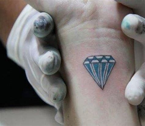 Blue diamond tattoo 3d on wrist: 56 Fantastic Wrist Diamond Tattoos