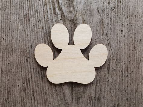 Dog paw print shape MULTIPLE SIZES Laser Cut Unfinished | Etsy