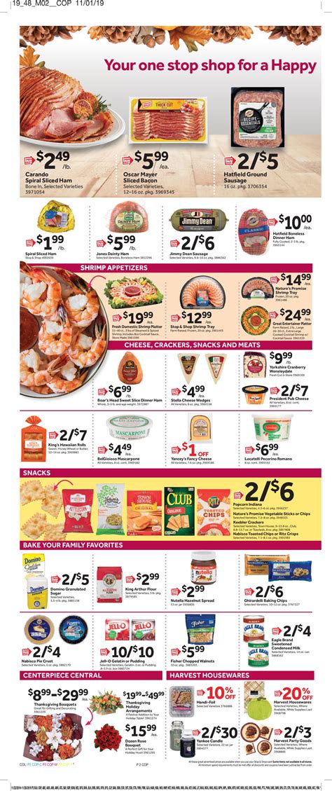 If you're hosting fewer folks for thanksgiving this year—or plan to dine solo with a side dish of some loyalty programs, notably those of safeway and stop & shop, also let you build rewards toward gas. Stop and Shop - Thanksgiving Ad 2019 Current weekly ad 11/22 - 11/28/2019 6 - frequent-ads.com