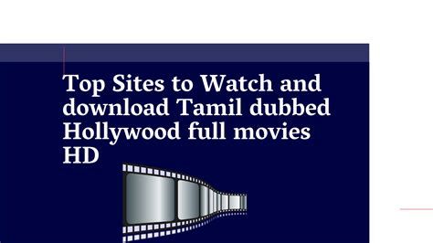 I want to tell you that it is entirely illegal to download these movies you will be able to download the best hollywood movies in full hd; Top 5 Sites to Watch and download Tamil dubbed Hollywood ...