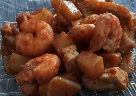 Cara memasak udang balado pete:⁣ cuci udang hingga bersih, buang kepalanya dan belah punggungnya. Resep Balado tahu udang kentang oleh carelly - Cookpad