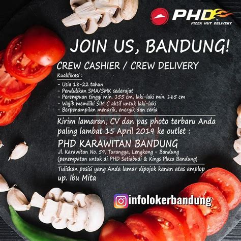 Pt softex indonesia berlokasi dibeberapa tempat, diantaranya tangerang (kawasan jatake), karawang (kawasan keij), dan juga sidoarjo. Lowongan Kerja Part Time Di Pizza Hut Bandung - Kumpulan ...