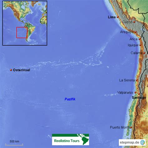 Map of chile (regions) : Osterinsel von Reallatino-Tours - Landkarte für Chile