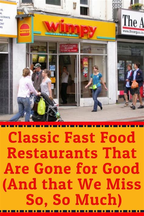 Very nice restaurant, very tasty food. Classic Fast Food Restaurants That Are Gone for Good (And ...