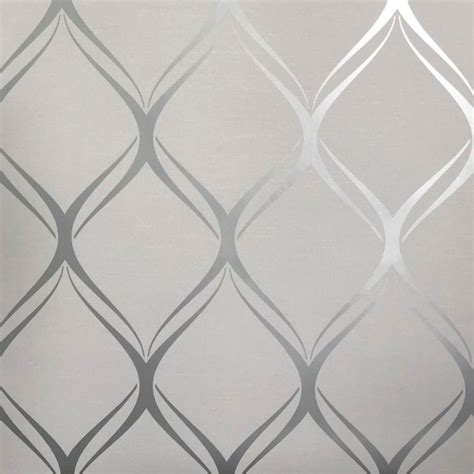 Modern and stylish, the wallpaper you need to give a luxury look to any art project or room. Clifton Wave Geometric Wallpaper Grey / Silver WOW41961 in ...