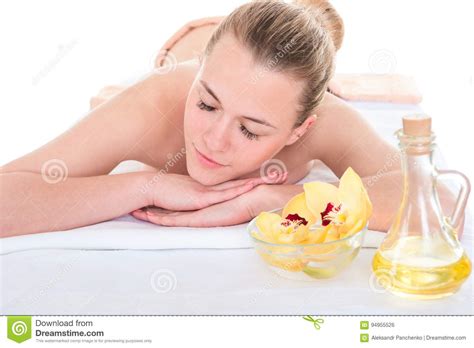 My type of massage parlor. Portret Van Sexy Verse Vrouw In Kuuroordsalon Die Massage ...