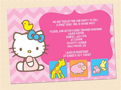 Baby shower invitation kitty illustrations & vectors. Hello Kitty Baby Shower Invitation Hello Kitty by ...