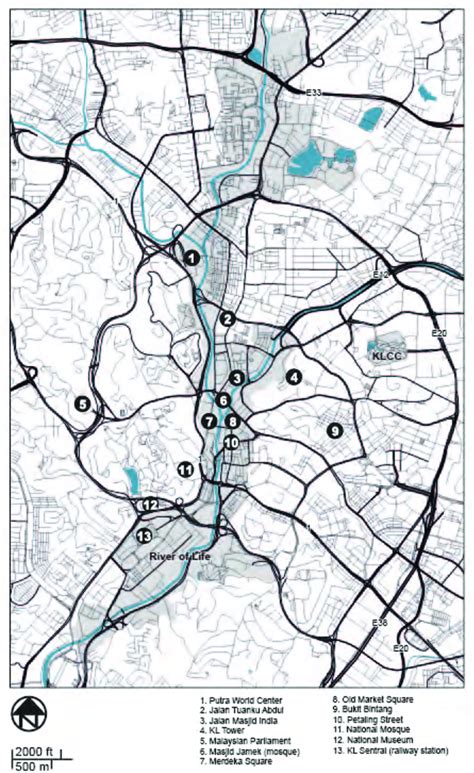 .bank negara, kuala lumpur and kl sentral stations, making it possible to switch from one salak tinggi erl station is the first stop, at selangor state, in the outsides of kuala lumpur's metropolitan area. Map of central Kuala Lumpur, showing River of Life area ...