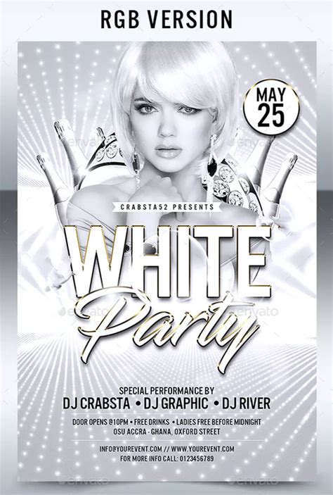 Explore our collection of the best free photoshop psd party flyer templates to promote your next party, club and nightclub event! 53+ White Party Flyer Templates - Free PSD Vector PNG PDF ...