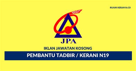 Thousands of jobs for you, find your dream job and apply now. Jawatan Kosong Jabatan Perkhidmatan Awam (JPA) 2019 ...