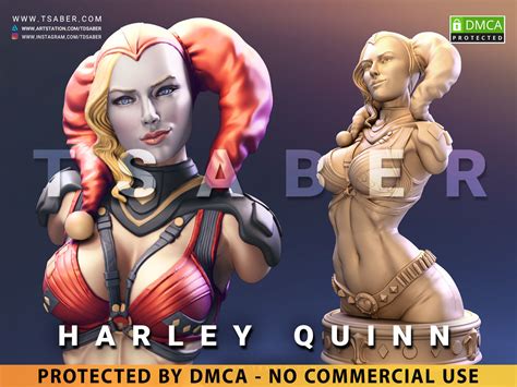 3d metal puzzle steel warcraft is full metal stainless diy assembled detachable model. 3D printable model Harley Quinn Bust - DC comics 1