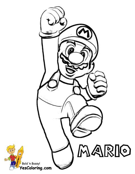 Explore vast collection of free printable super mario coloring sheet at coloringonly. Mario Bros Coloring Pages To Print - Coloring Home