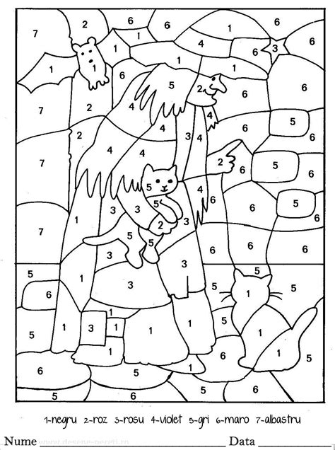 Planse primavara, ghioceii, flori primavara. Coloreaza dupa numere - Planse de colorat si educative