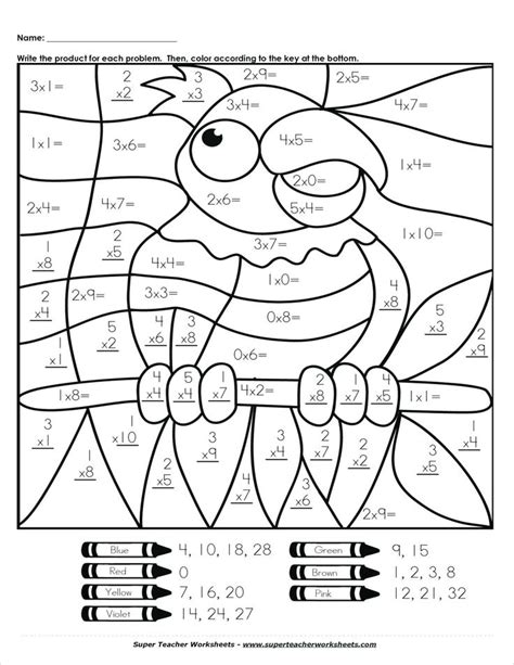 Check our hundreds of age appropriate. grade 4 colouring sheet - Google Search in 2020 | Math ...