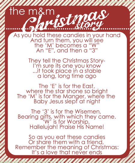 May 31, 2021 · the poem eventually found it's way into a newspaper, and the rest — as they say — is history. the M&M Christmas Story - still me