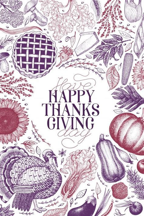 Maybe you would like to learn more about one of these? Happy Thanksgiving Day Template. Hand Drawn Illustrations ...