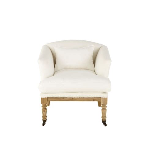 Hawthorne english arm slipcovered armchair pottery barn. White Linen Armchair Lally | Maisons du Monde