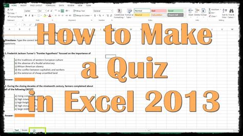 How do i get it to where i only have a trendline through specific points in my graph? How to Make a Quiz in Excel 2013 - YouTube