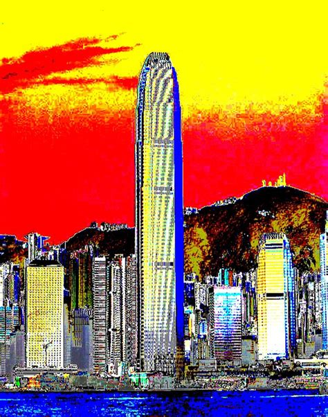 Ifc Tower Hong Kong Painting by Ricky Nathaniel