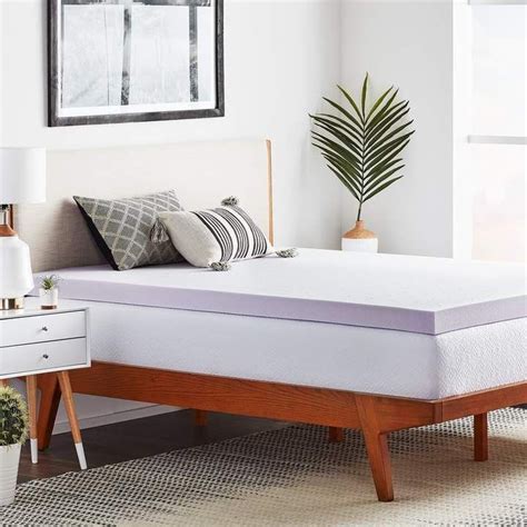 Memory foam mattress toppers mold to the body, and then slowly spring back to their original memory foam mattress toppers are sold in twin, full, queen, king, and california king sizes. 3" Memory Foam Lavender Infused Mattress Topper | Memory ...
