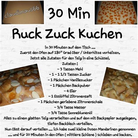 Mehr thermomix ® rezepte auf www.rezeptwelt.de. Kochen und backen mit Claudia : 30 Min Ruck Zuck Kuchen