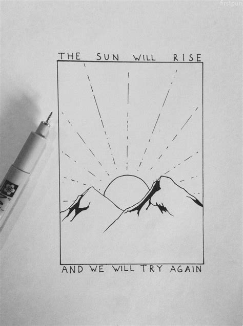 Now, the night is coming to an end, oh the sun will rise, and we will try again. "truce. " | Sketch book, Sketches, Drawings