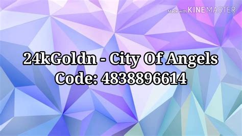 You can find out your favorite roblox song this website has the reputation of being updated very frequently and to provide you always with the latest roblox song codes and roblox music ids. 24kGoldn - City Of Angels Roblox Music Code - YouTube