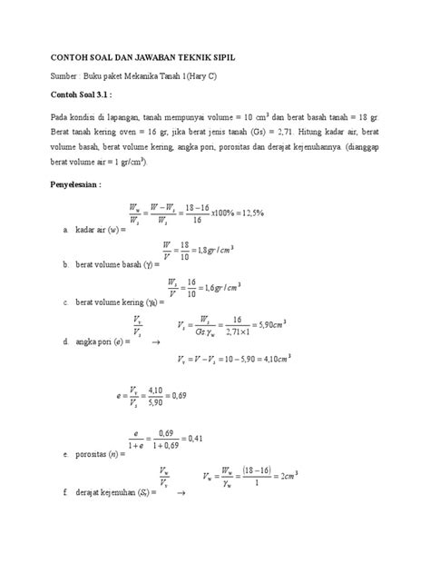 Baiklah, tanpa membuang waktu lagi, berikut adalah prediksi soal ujian nasional (un/unbk). Contoh Soal Dan Jawaban Teknik Sipil