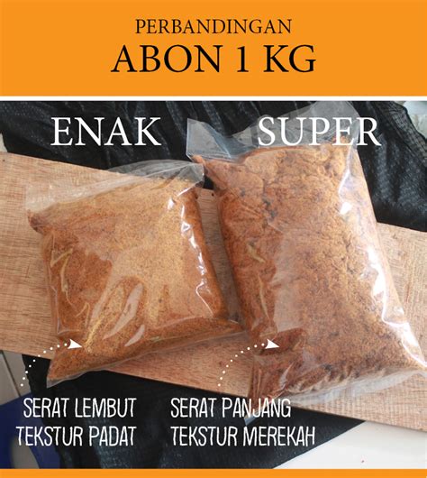 Pembayaran mudah, pengiriman cepat & bisa cicil 0%. Perbandingan Kuantitas Abon Enak dan Super - grosir abon - abon berkualitas - abon harga grosir ...