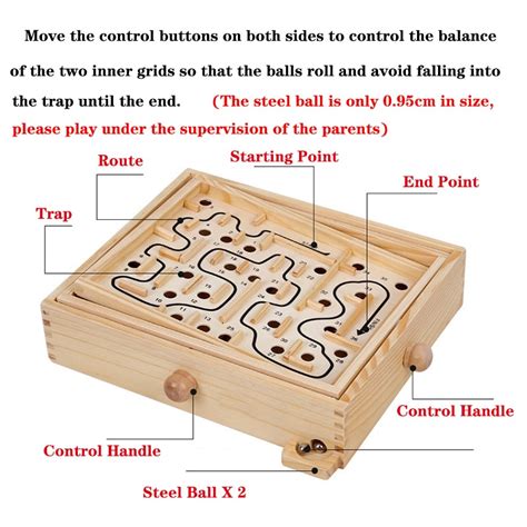 Cute animal cube puzzle maze toys wooden cartoon puzzle animal magnetic pen ball maze toys game. Maze Ball Games Knob Wooden Labyrinth Handcrafted - Aging ...