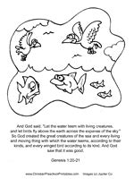 This free book is 7 beautiful full color pages to illustrate the 7 days of creation. Creation Coloring Pages - Bible Story Printables