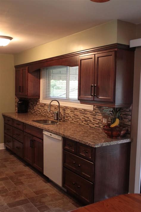 In stock ready to ship. Brown Mahogany Kitchen Cabinets - Iwn Kitchen