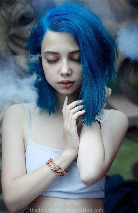 A subreddit dedicated to emo girls. Blue hair trends - The best images