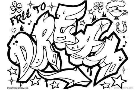 Online bilder drucken zu lassen ist der einfachste weg ihre bilder zum leben zu erwachen zu lassen. Graffiti Coloring Pages Letters Dream Drawing - Free ...