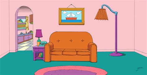 The simpsons is one of america's longest running television shows, and the family's brightly colored living room might be as familiar to us as our own digs. The Simpsons living room by Fullmetal870 on DeviantArt