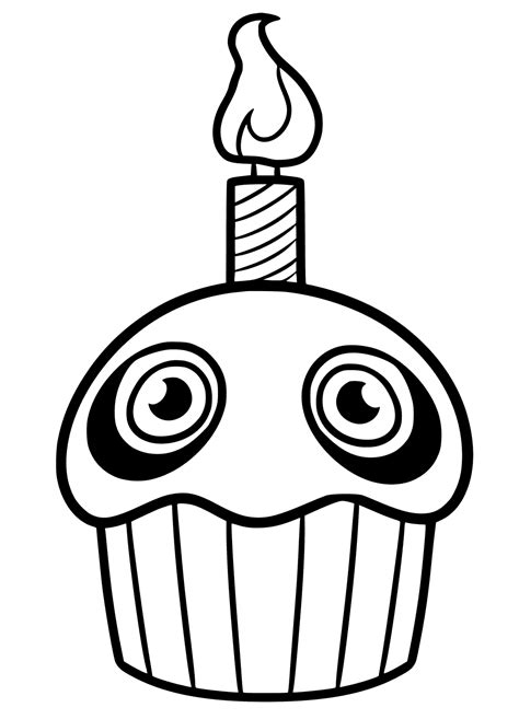 Art tag is 'my art'. Five Nights at Freddy's Cupcake Coloring Page - Get ...