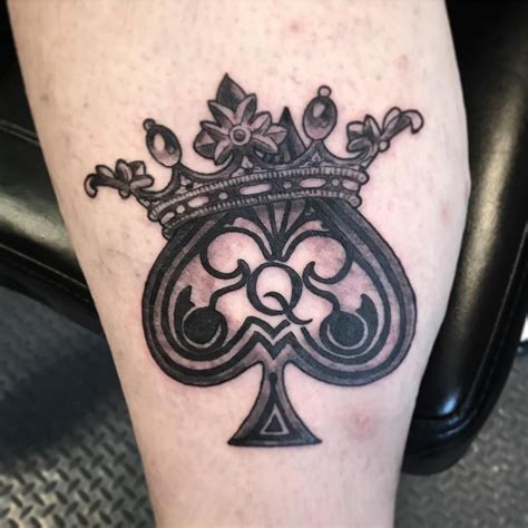 Barcode tattoo with sign of queen of spades. Queen of Spades Tattoo | Tattoo Ideas and Inspiration ...