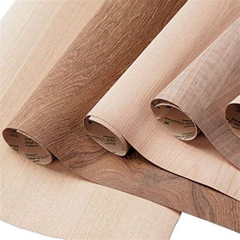 Easily repair (and stain) your chipped wood furniture. Wood Veneer, Oak, Red Flat Cut, 2x8, PSA Backed - Buy ...