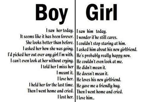 Afterward, you can't imagine living any other way. Boy: I saw her today. Girl: I saw him today. B: It seems ...