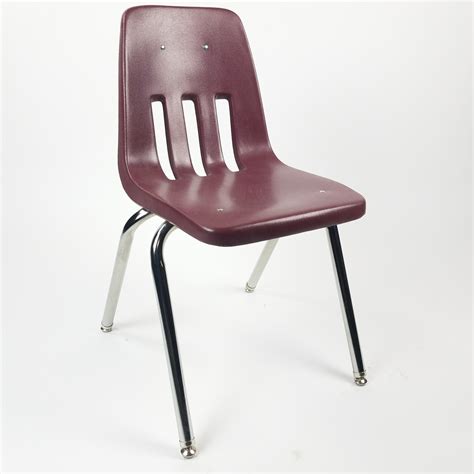 This pair of accent chairs/dining chairs is about as minimal as can be. CHAIR / MOLDED PLASTIC STACKING / MAROON | Air Designs