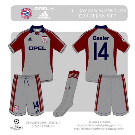 #teamadidas dls/fts fantasy home kit: football kits of the world: F.C. Bayern Munchen (1999)